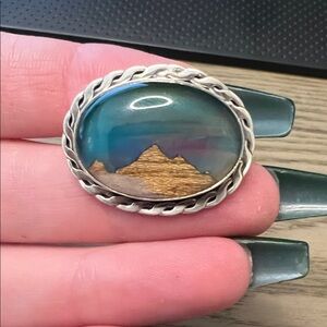Aurora Opal Mountain Range Sterling Ring